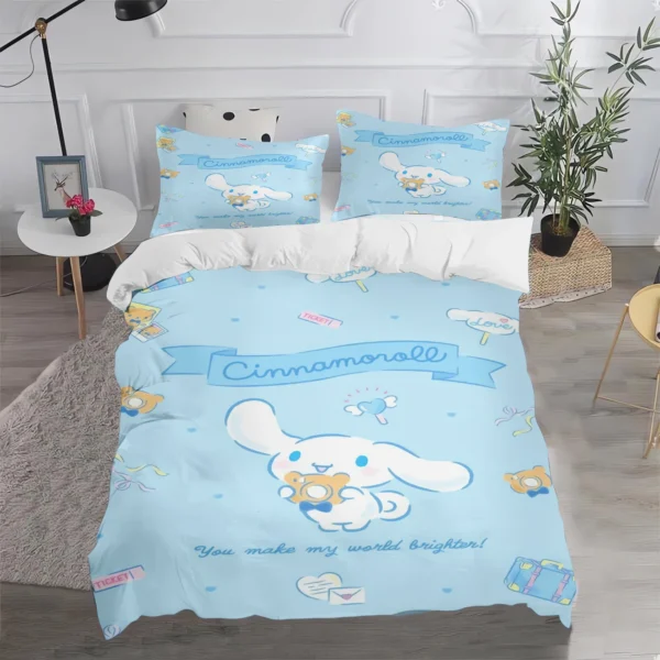 Cinnamoroll Sanrio Quilt Cover, Anime Printed Cartoon Duvet, Skin-Friendly, Breathable, Cute, Warm, Bedding, Warmth, New Design