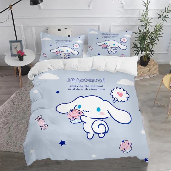 Cinnamoroll Sanrio Quilt Cover, Anime Printed Cartoon Duvet, Skin-Friendly, Breathable, Cute, Warm, Bedding, Warmth, New Design - Image 6