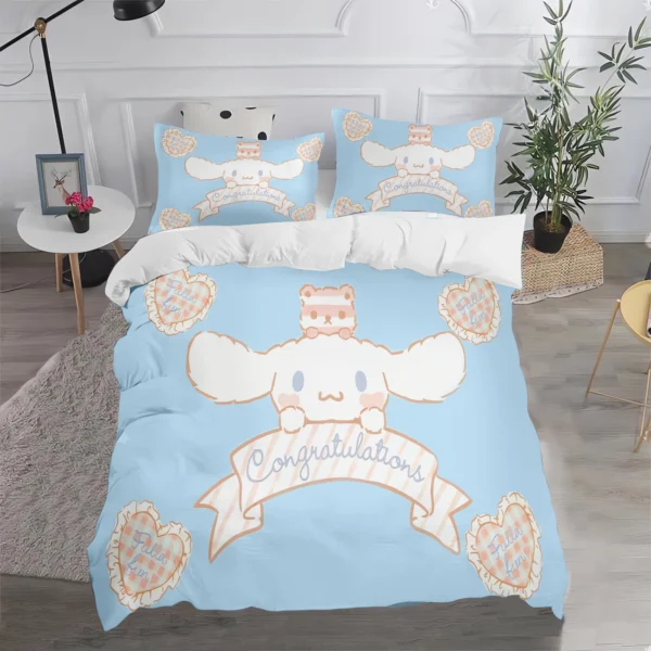 Cinnamoroll Sanrio Quilt Cover, Anime Printed Cartoon Duvet, Skin-Friendly, Breathable, Cute, Warm, Bedding, Warmth, New Design - Image 17