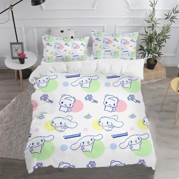 Cinnamoroll Sanrio Quilt Cover, Anime Printed Cartoon Duvet, Skin-Friendly, Breathable, Cute, Warm, Bedding, Warmth, New Design - Image 5